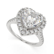 Isadora Heart Cut Halo Pave Engagement Ring Setting - Nivetta
